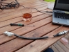Balun for measuring the antenna with VNA. Balunmaking in the evening goes very well together with enjoying a glass of XO Rum ;)